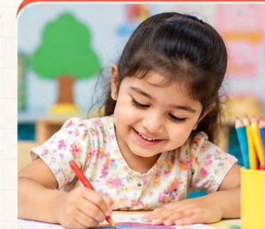 Junior Nestians preschool child drawing and creating